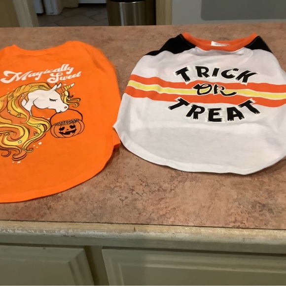 grills & chills Other - Grills & chills  Halloween Dog Shirts - Orange and White